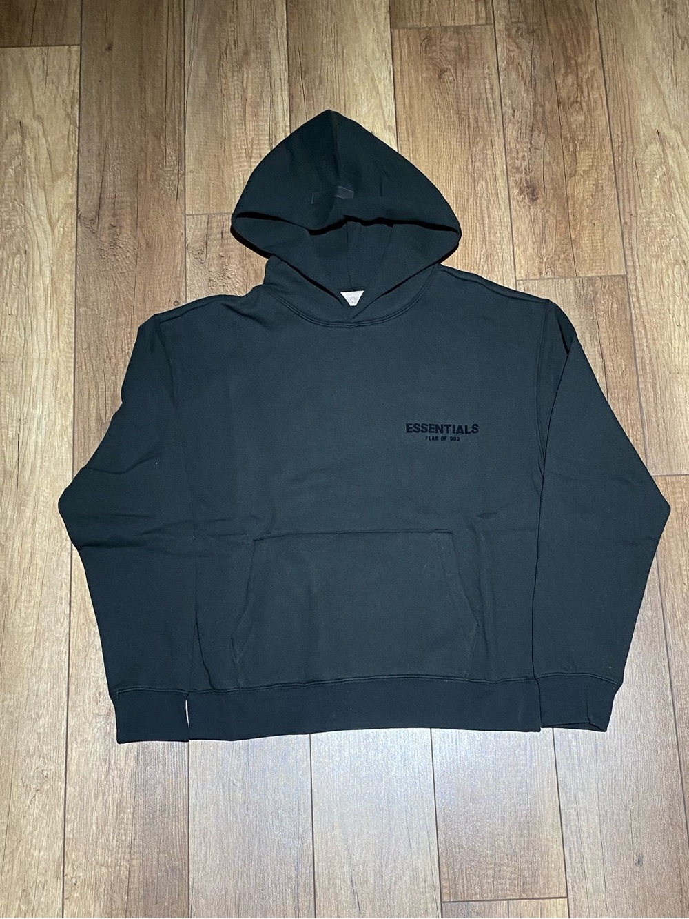 Essentials Fear of God Stretch Limo Black Pullover Hoodie Brand New